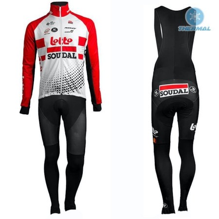 Tenue Maillot M/L + Collant à Bretelles 2019 Lotto Soudal Hiver Thermal Fleece N001